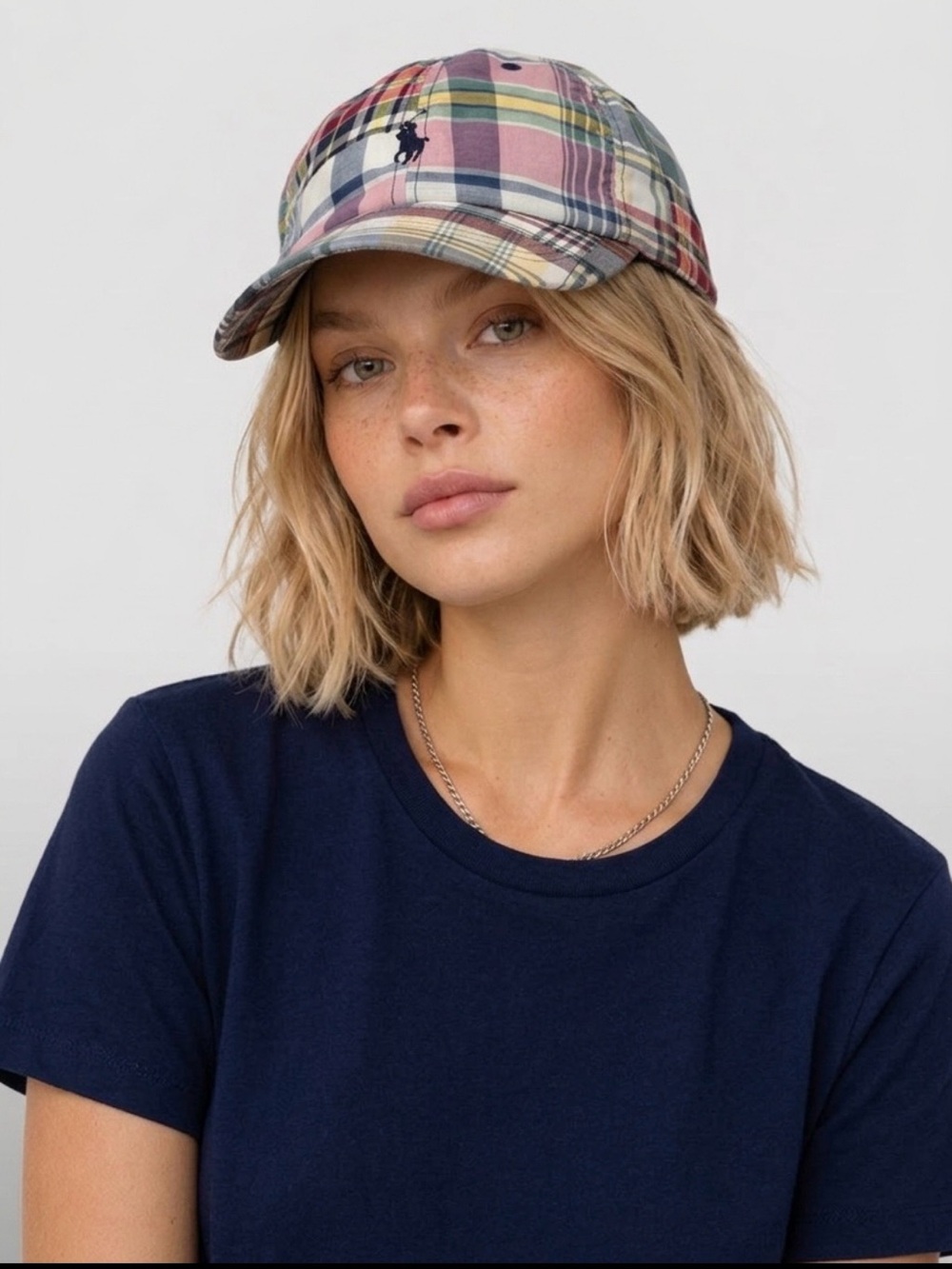 Polo Ralph Lauren Madras Plaid Baseball Hat Cap